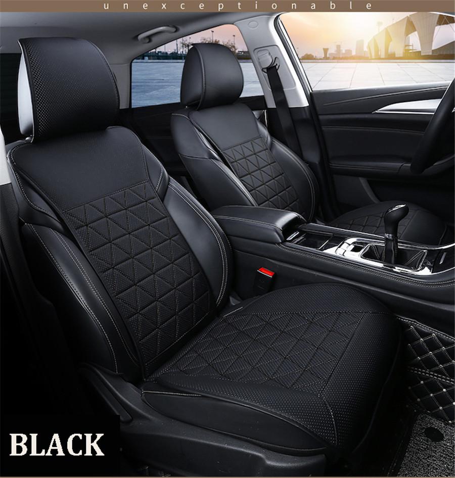 Single front row backrest cushion-breathable plaid black