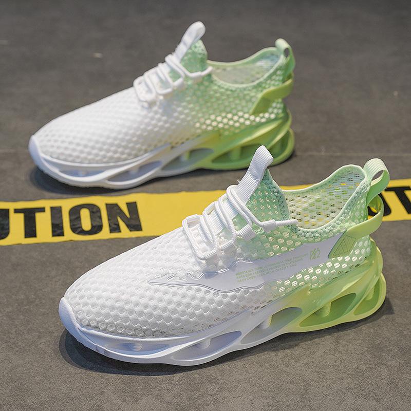 Men's shoes summer new casual shoes fashion outdoor breathable sports shoes trend large mesh shoes gradual change color running shoes