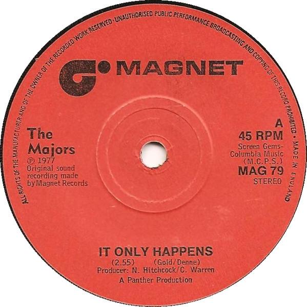 

7inch Record MAJORS - It Only Happens MAG79 Magnet 1977 UK Soul/Funk Used