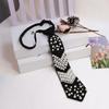 Rhinestone Pearls Tie Korean Style Decoration Shirt Tie Elegant Hand-beaded Long Necktie  Students