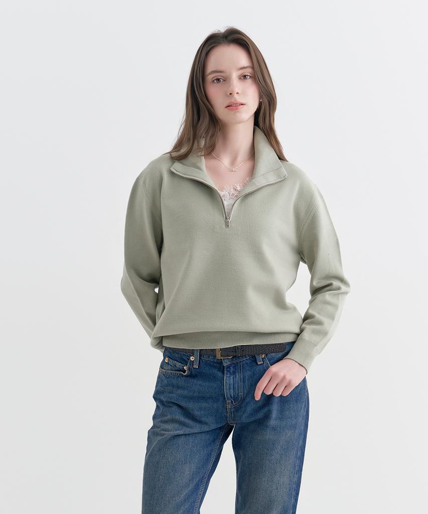 ACODICO Soft Zip-Up Pullover Knit