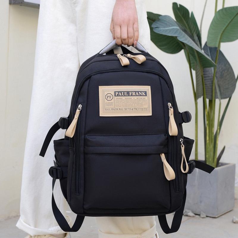 Trend Nylon Backpack for High School Students - Large Capacity Unisex Campus Bag, One Piece Design