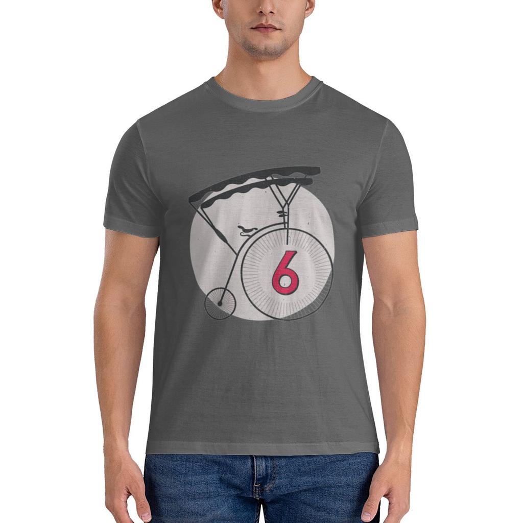 The Prisoner Penny Farthing Number 6 Vintage Design Lazy Style Tshirt Sports Leisure Fun Prints Tshirt