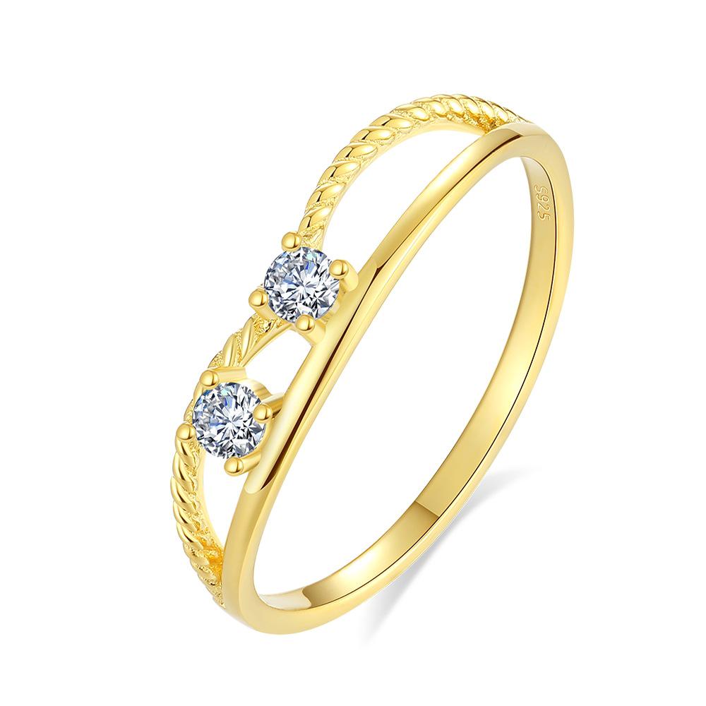 

French-Inspired Minimalist S925 Silver Stackable Rings for Women - Stylish Index & Pinky Finger Wear Size 6