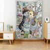 Bedroom Living Room Tapestry Cat Print Tapestry Kawaii Room Decor Tapestry Wall Hanging Home Decor Psychedelic Tapestry