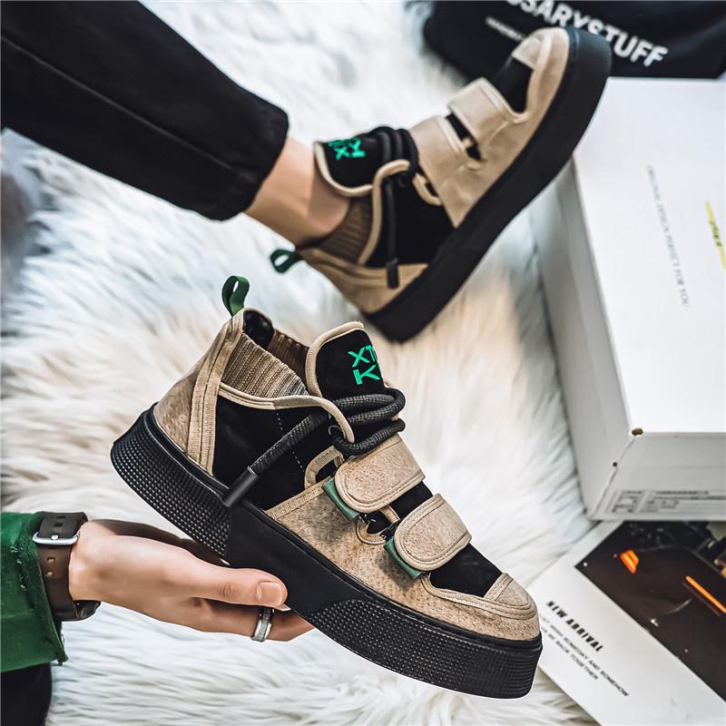 Fashion Original Black High Top Sneakers Men Street Comfortable Suede Men's Skateboard Shoes Fashion Casual Designer Shoes Men Trainers