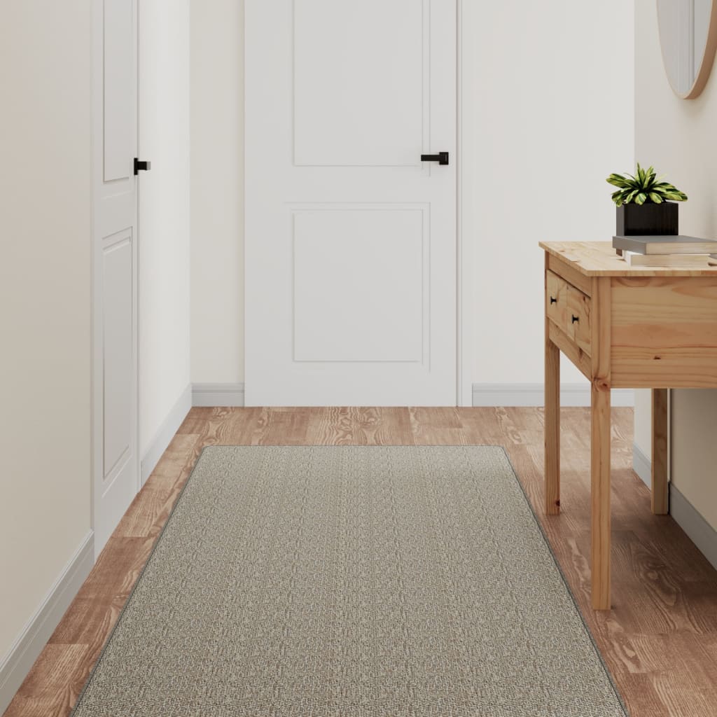 Sisal Look Hall Runner Rug Platina 80 X 300 Cm