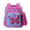 Kids School Backpack Ages 5-8 37cm Cartoon Butterfly Soccer Design Breathable Durable With Ergonomic Curved Straps