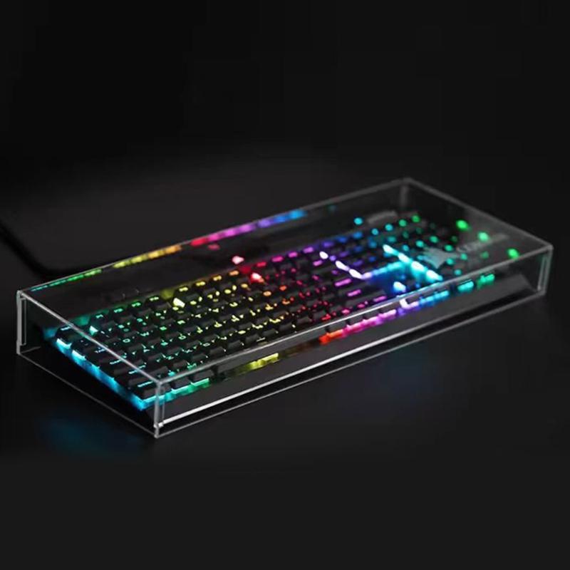 Transparents 104-108Keys Keyboards Protectors Acrylic Dustproof Cover AntiSpill Design For Mechanical Keyboards Work Gaming Setups