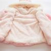 Baby Girls Winter Warm Coat Cute Rabbit Ears Hooded Cloak Jacket Thick Clothes