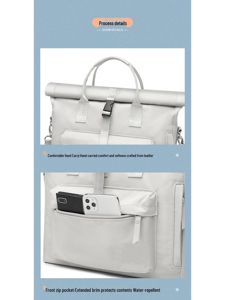 Large Capacity Crossbody Laptop Backpack with Air Cushion Protection for Business Trips