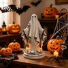 Colorful Ghost Decoration Halloween Figurine Spooky Resin Skulls Statue for Hand-painted Figurine Tiered Tray Home Table Centerpiece Party Supplies