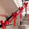 Bridal Tinsel Bow Handrail Decoration Set for Wedding Arrangements