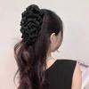 New Large Chiffon Bow Hair Claw Clip Elegant Large Size Fabric Ribbon Flower Hair Clip Jaw Clamps Accessories For Women Hairpins