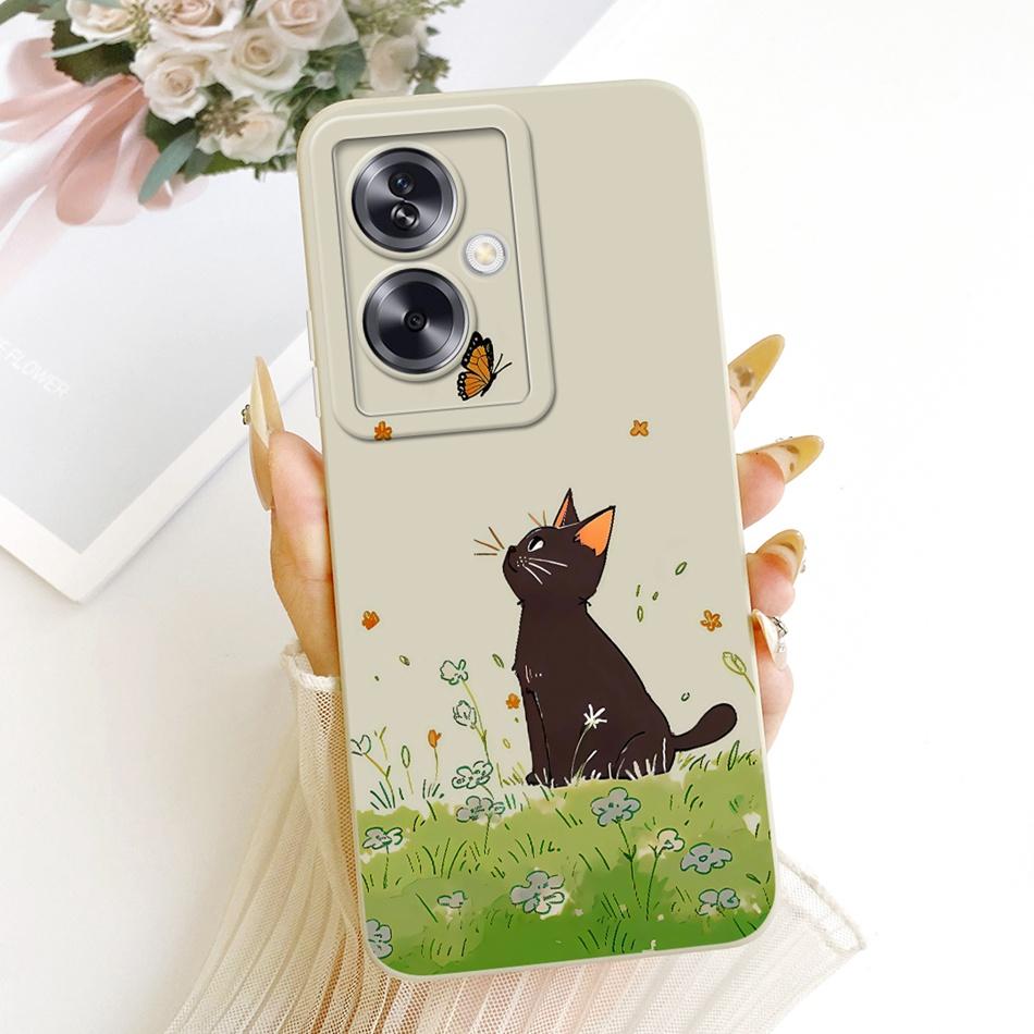 For OPPO A79 5G Cute Cat Flower Cartoon Phone Case For Oppo A79 CPH2553 CPH2557 Shockproof Soft Silicone Covers Bumper