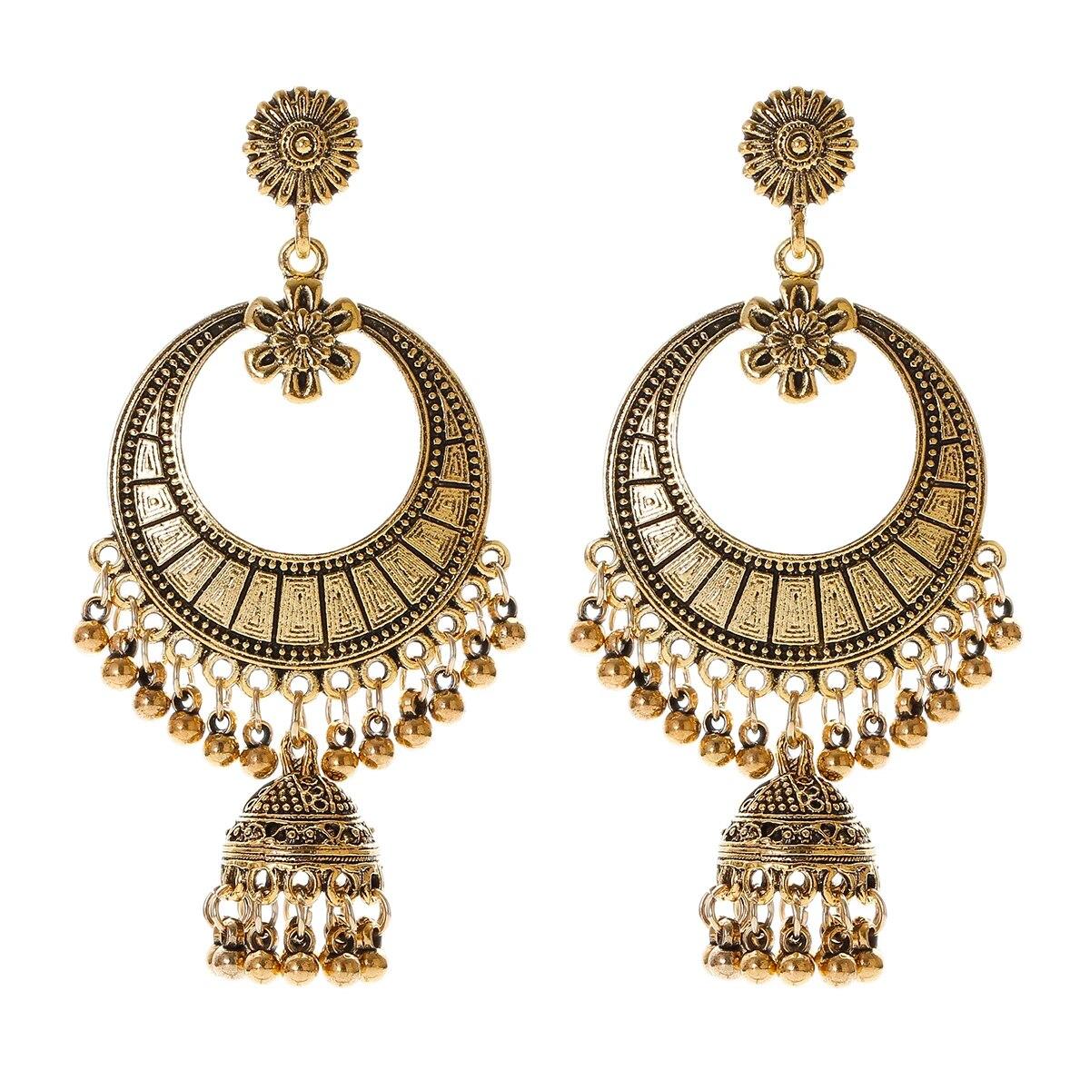 

Pendientes пирсинг индийские украшения Jhumka подвески серьги для женщин аксессуары кольчики серьги-гвоздики модные свадебные серьги
