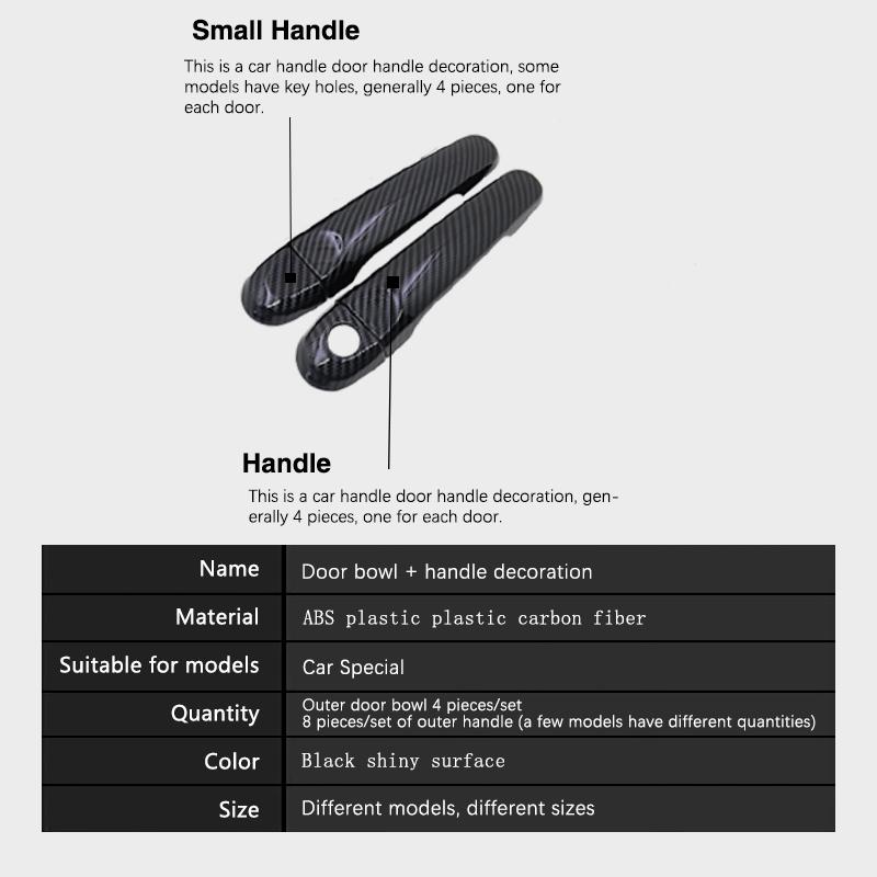 Carbon Fiber Door Handle Cover for Nissan JUKE F15 Infiniti Esq 2011~ 2013 2014 2015 2016 2017 2018 Car Accessories