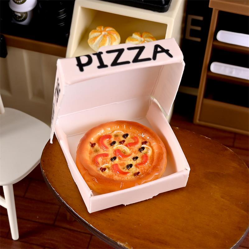 10 PCS Cute Dollhouse Miniature Simulated Kitchen Food Toy Pizza Model Home Decor Kid Play Toy Micro Landscape Ornaments Gifts