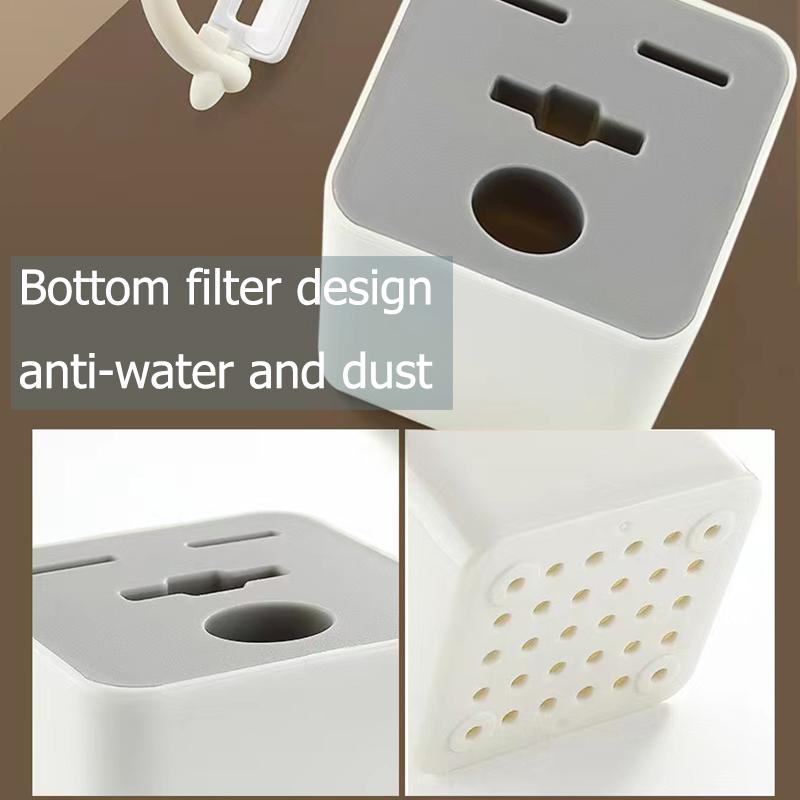 Tyenaza Porte-Couteaux, Support De Coupe De Cuisine Cylindrique, Support De Bloc De Couteaux à Fentes Multiples à Rotation De 360 ​​degrés pour Couteaux Baguettes Cuillères Fourchettes(Blanc