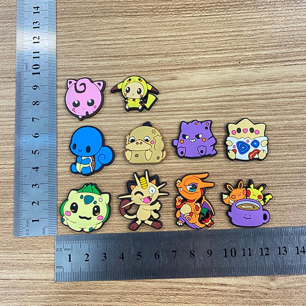 Pikachu Series Clog Shoe Charms: Soft PVC Rubber Decorations