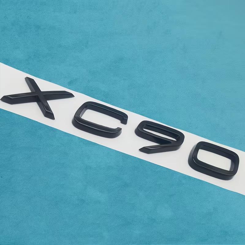 3D Chrom ABS XC40/XC60/XC90 Schriftzug Badges, Geeignet für XC40 XC60 XC90 Kofferraum Logo Aufkleber Autozubehör
