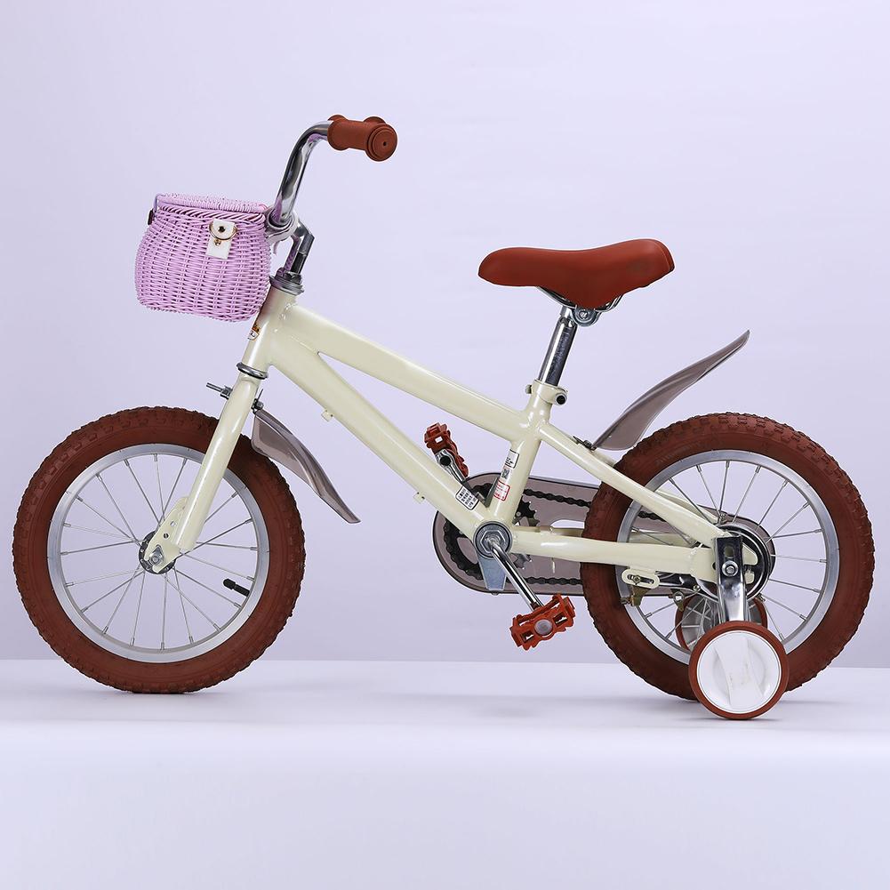 Zaino-Cesto da Manubrio per Bambini con Coperchio Cesto Portaoggetti da Bicicletta Cinghie in Pelle Regolabili per Biciclette da Adulti Parti per Scooter