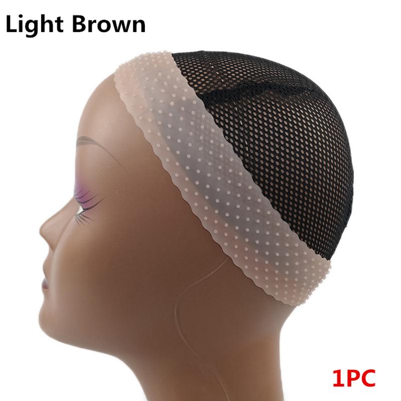 

1PC Силіконова стрічка для перуки Регульована силіконова стрічка для перуки Fix Non Slip Bands Безшовна стрічка для перуки Wig Grip Band світло-коричневого кольору