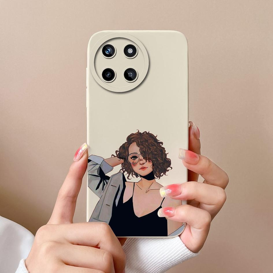 Pentru OPPO Realme XT X7 X2 V15 V13 V20 V25 V30 50 Pro Husă Spate Fashion Boy Girl Mate Liquid Moale Silicon Genți de protecție pentru telefon pentru Realme Bumper