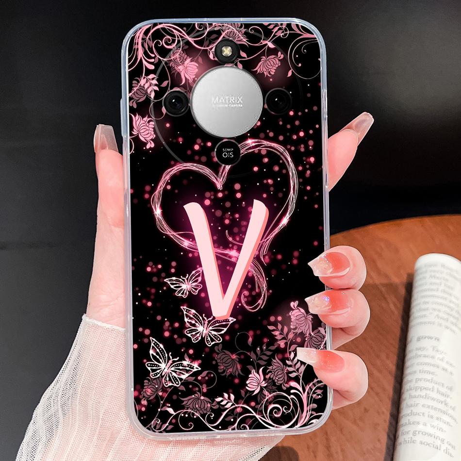 For Honor X6D X8D X9D 4G 5G Case Dreamy Color Letters Clear Covers For HonorX6D X 8D X9D Soft TPU Silicone Anti Drop Back Cover