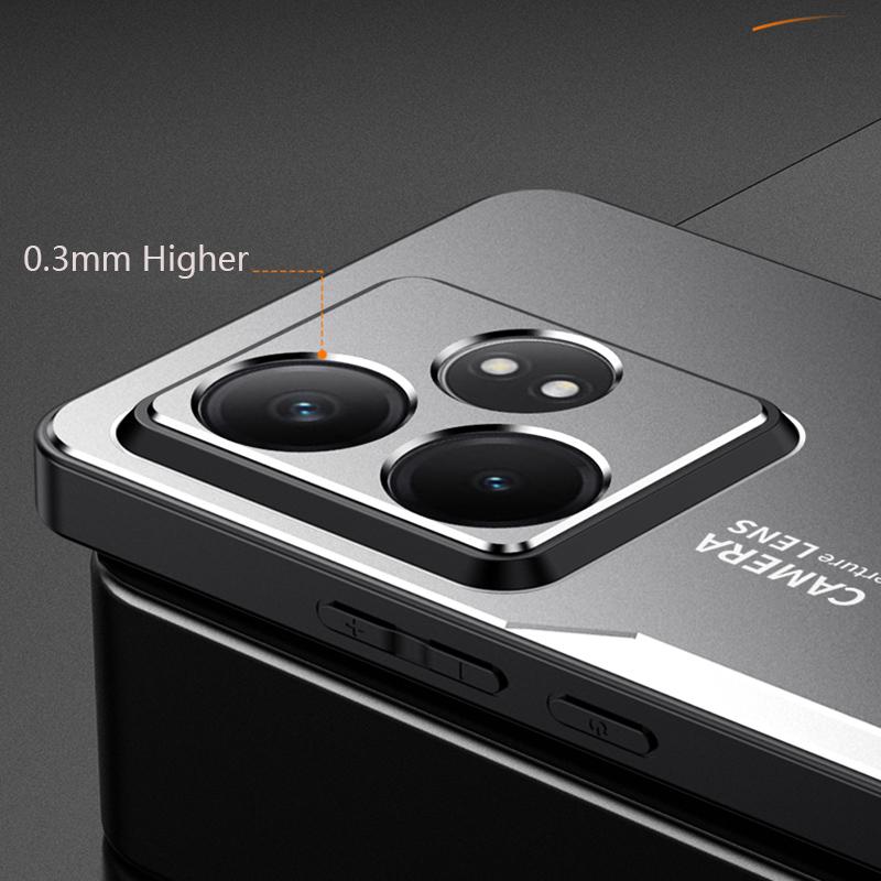 For Realme GT Neo6 SE 5G Case Aluminum Alloy+PC+TPU Anti-drop Mobile Phone Cover