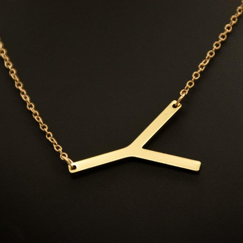 Kvinne 26 engelske bokstaver Ornament Ripple Chain Personlig brevkjede