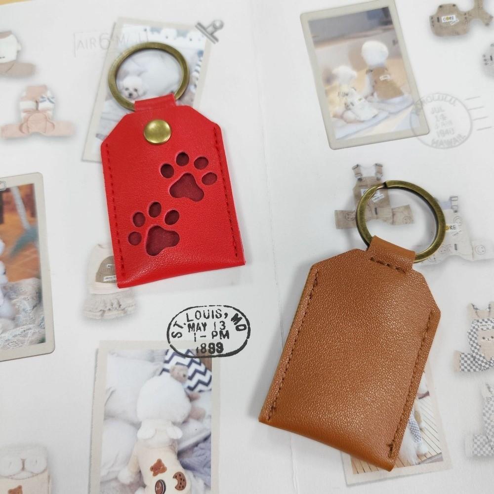 Puppy Pet Hair Storage Bag Keyring Dogs Paw Pendant Cute Pet Hair Keychain  Hanging Accessory