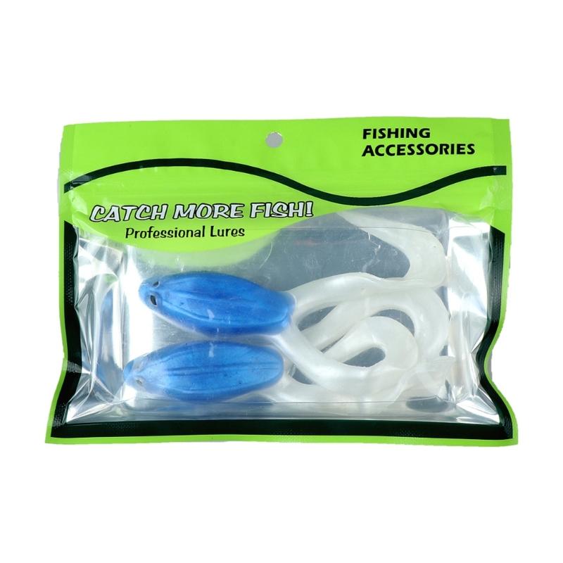 

2PCS Soft Fishing Frogs Lures Artificial Fishing Baits Swimbait Soft Silicone Topwater Fishing Lures for Outdoor Fishing