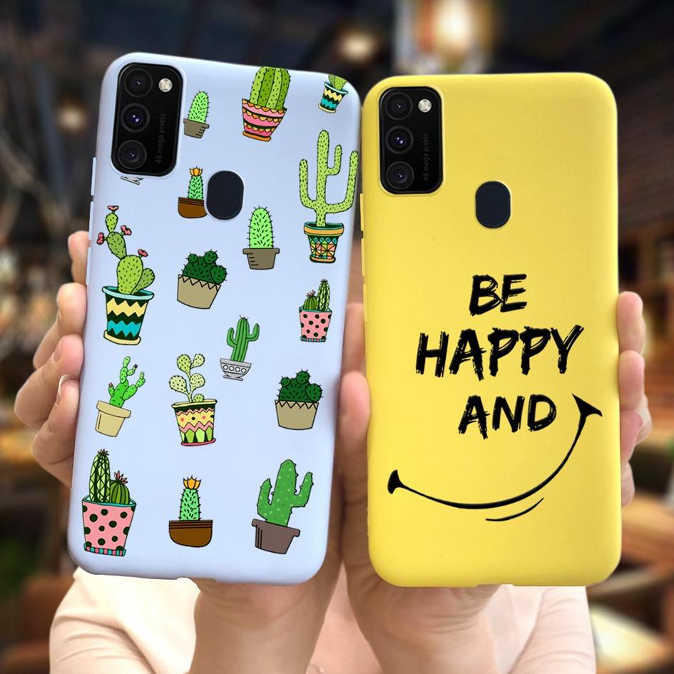 Pro Samsung M21 Pouzdro 6,4 palce Měkký Silikonový Kryt s Srdcem TPU Pro Samsung Galaxy M21 M 21 SM-M215F M215 Zadní Kryt Telefonu Funda