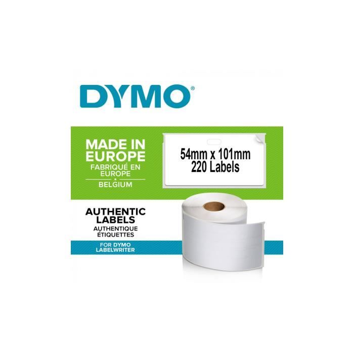 Etiquettes d'expédition/badge DYMO LabelWriter 54mm x 101mm - Boite de 220 étiquettes