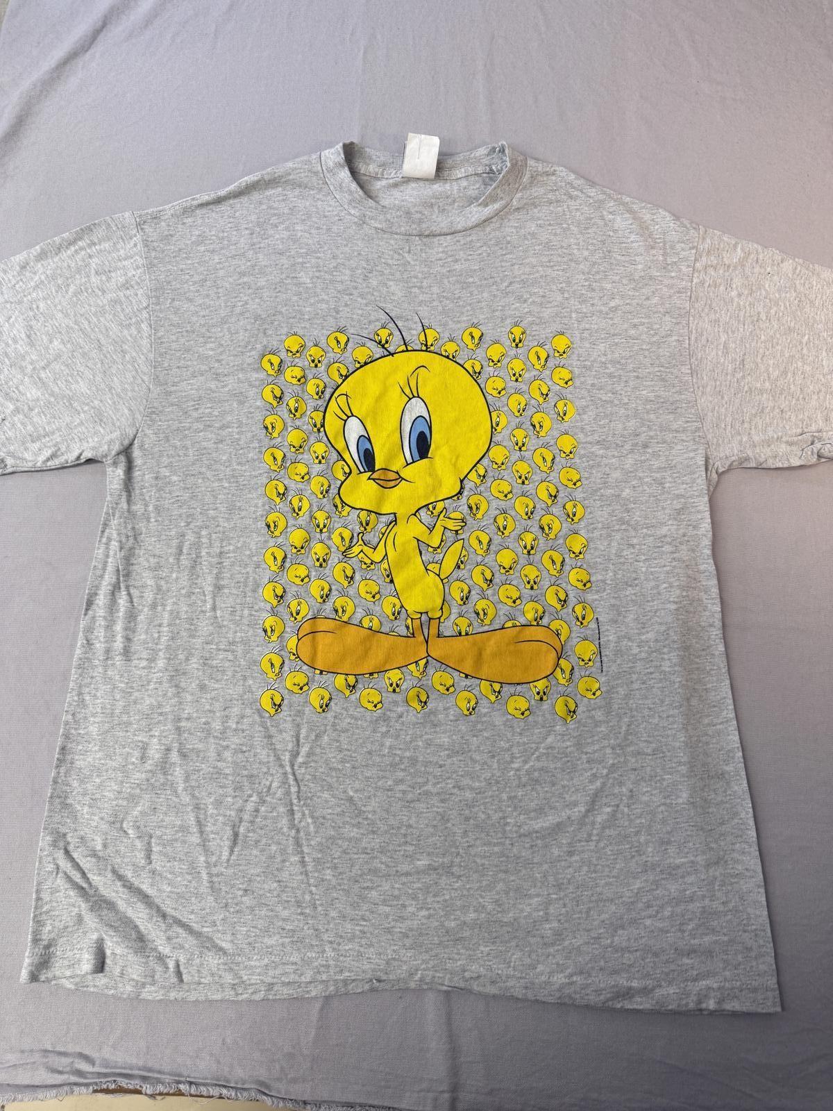 VTG Tweety Bird T-shirt Looney Tunes Faces Tweety Emotions L XL