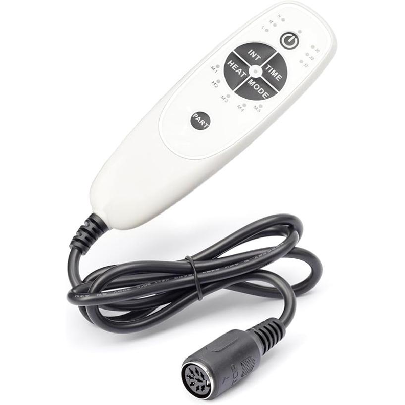 5 Pin Female Plug DN-34A 9 Button Recliner Remote Controller for Heat Vibration & Up/Down, 3 Vibration Mode & 3 Massage Time Option with 1 USB