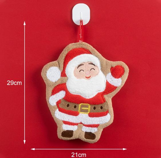 Christmas Bathroom Kitchen Handkerchief, Dry Handkerchief