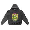 DTG Print Knitted Denim Zip-Up Hoodie Copy of Simio Irie Days Brother Print Zipper Hoodies