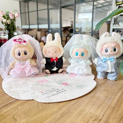 For 17cm Labubu Doll Clothes Fashion Clothes Hoodies Doll Clothes Color Match Hoodies Dolls Accessories Cute Decoration Little Cloths