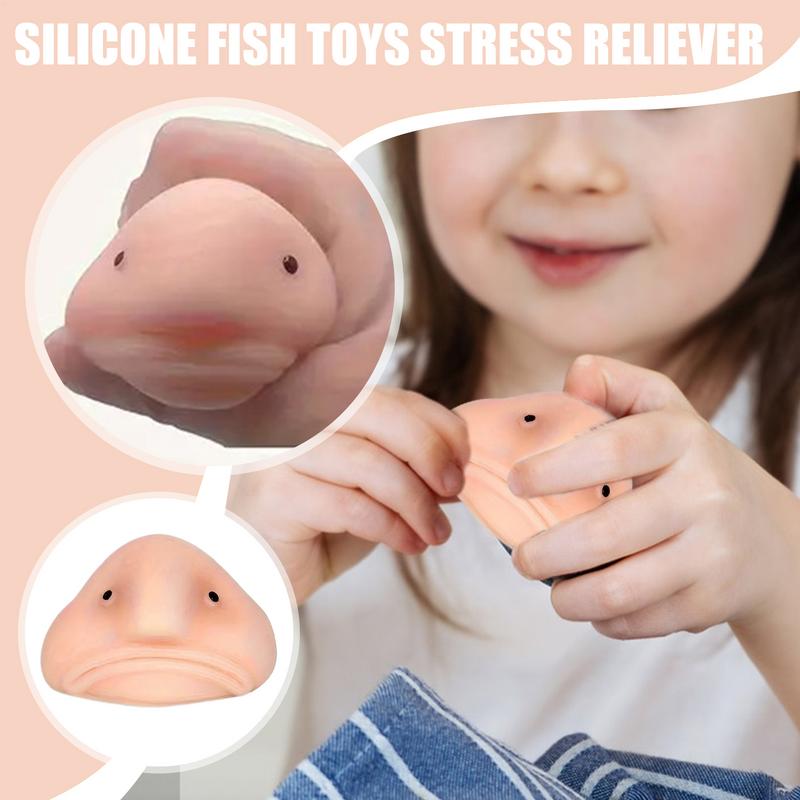 Squeeze Toys Blobfish Stress Relief Fidget Toy Pinching Slow Rebound Ball Reliever Animal Sensory Game Birthday Christmas Gifts