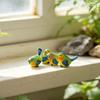 4PCS Bird Ornaments, Resin Waterproof Sunproof Bird Figurines, Simulation Texture Sculpture for Balcony Flower Pots Courtyard