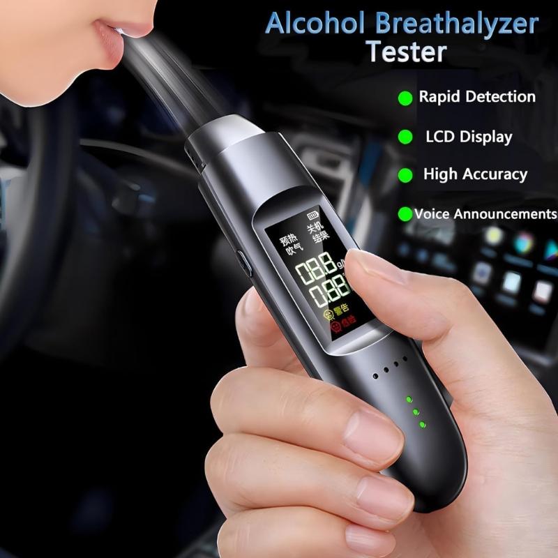 Compact Alcoholic Tester Featuring Fast Non Contact Detection USB Charging for Easy Alcoholic Testing Portable Breathalyzer