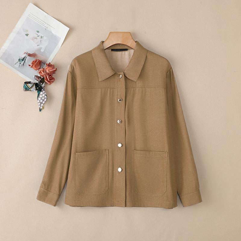 ZANZEA Women Casual Turn Down Collar Loose Long Sleeve Blouse