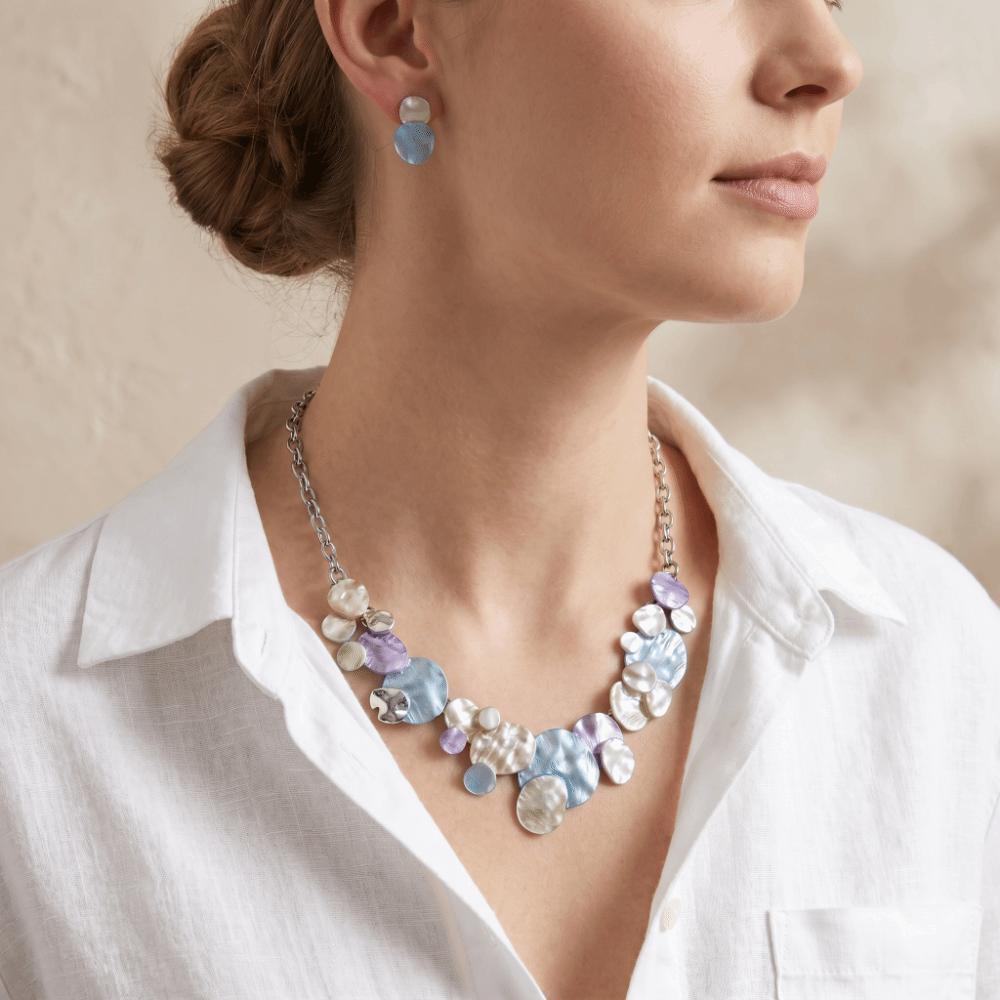 3 pcs/set Lightweight Necklace Earrings Set Zinc Zinc Zinc Alloy Bohemian Choker Vacation