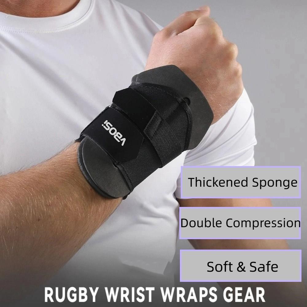 1 Pair Protect American Football Wrist Wraps Thickened Sponge Rugby Traning Wristband Daily Traning