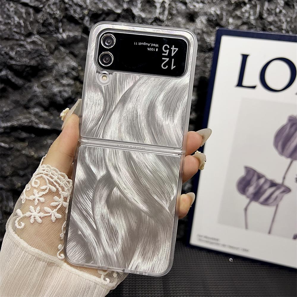 Aurora Feather Flip 6  Case for Samsung Galaxy Z Flip  4 3  Slim Laser Shockproof Hard Z Z4 Flip6 Z Flip Cover