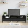 TV Cabinet with Drawers Black Oak Effect 150 x 30 x 45 cm