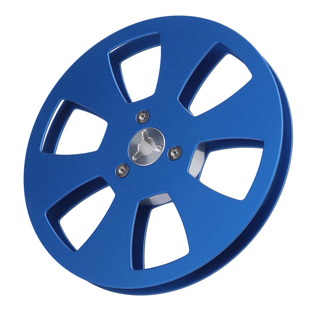 14 5in Empty Tape Reel Sound Recording 6 Hole Aluminum Alloy for ReVox Opening Machine Parts Blue