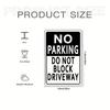 DDB Vintage No Parking No Blocking Driveway Metal Tin Sign Rust Resistant Yard Wall Decoration Full Color Unframed Plaque